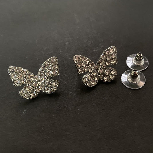 Beautiful Butterfly Silver Colour Studs