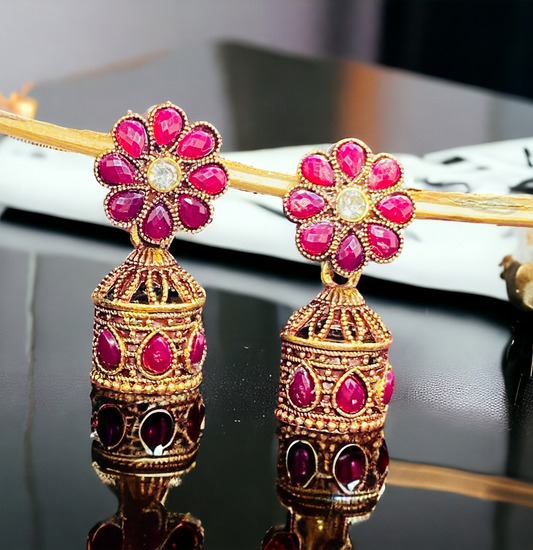 Golden Plated Jhumka For Womens