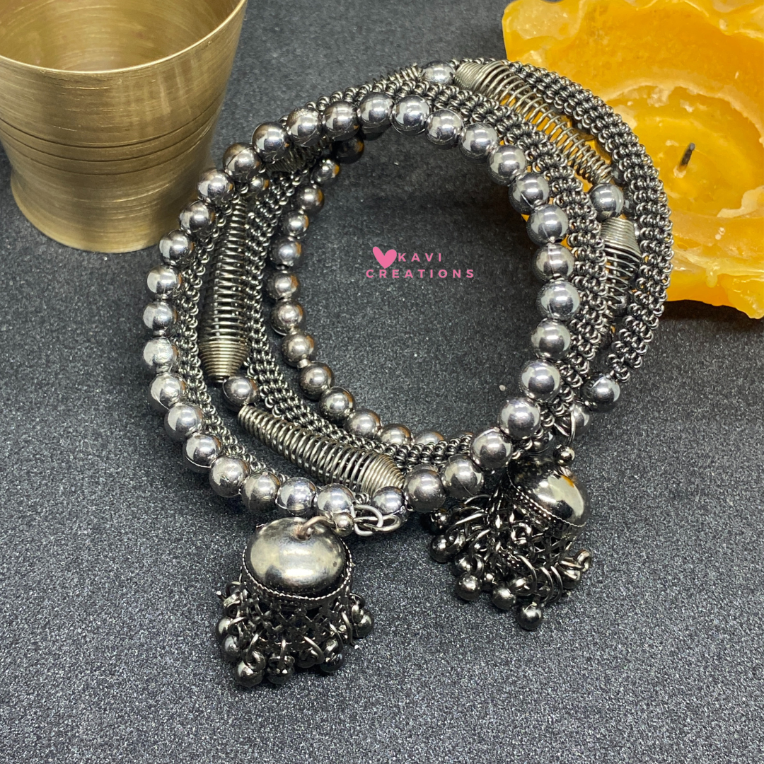 Oxidised Jewelry Set with Free oxidised bangles Perfect Gift for her