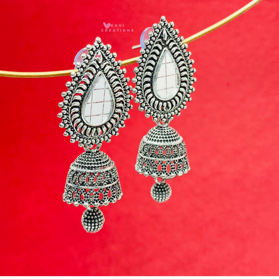 Set of 6 Must Have Oxidised Jhumkas With 3 Free Gift