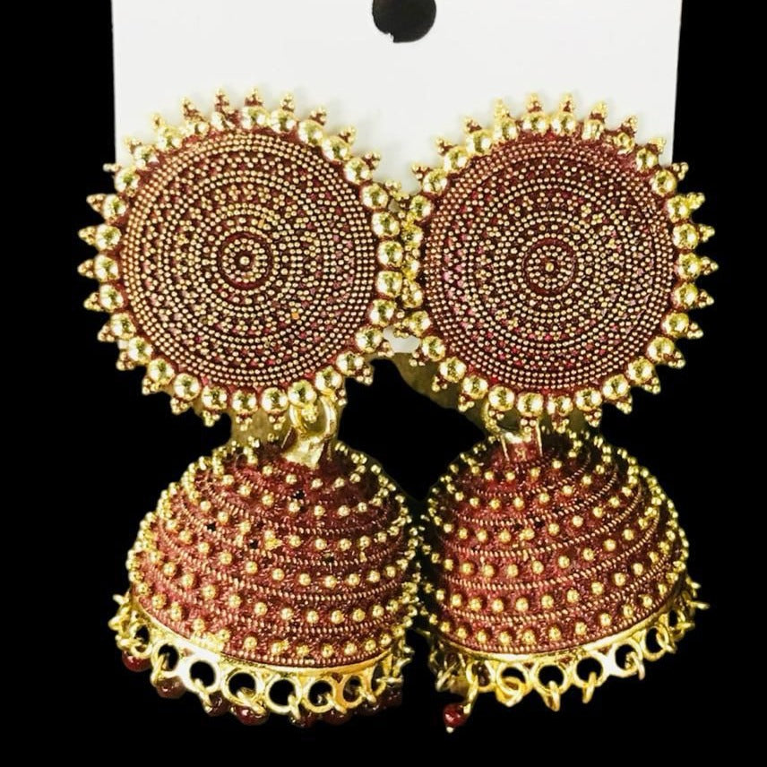 Round Metal Alloy Jhumka