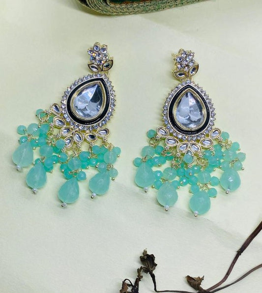 Sky Blue Aruna Ethnic Earrings